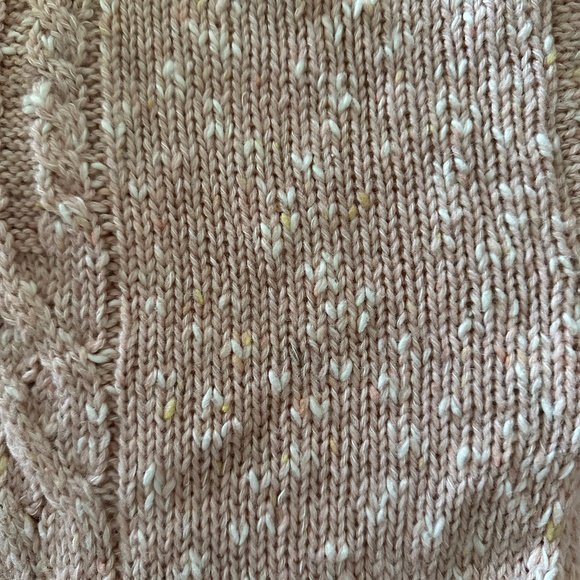 VINTAGE LIZ CLAIBORNE PEACH PULLOVER CABLED SWEATER-EUC/L - Picture 8 of 9